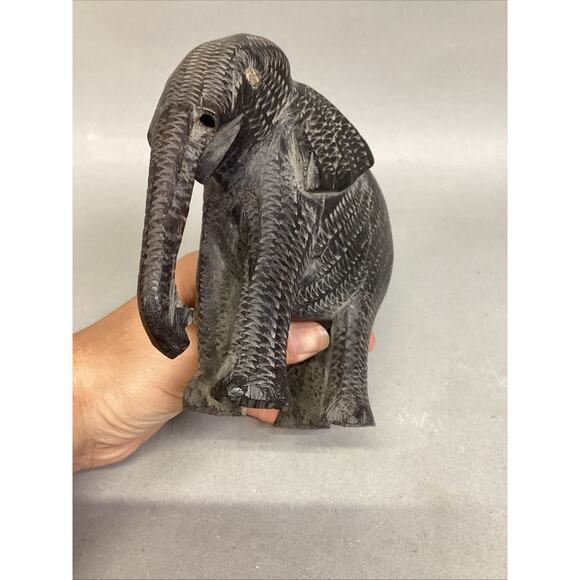 Handcarved African Elephant - 5x2.5x5” - Picture 10 of 15